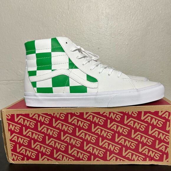 NEW Vans SK8 Hi Leather checkboard #VNOA4BV6TS9 men’s size 12 - Picture 2 of 8